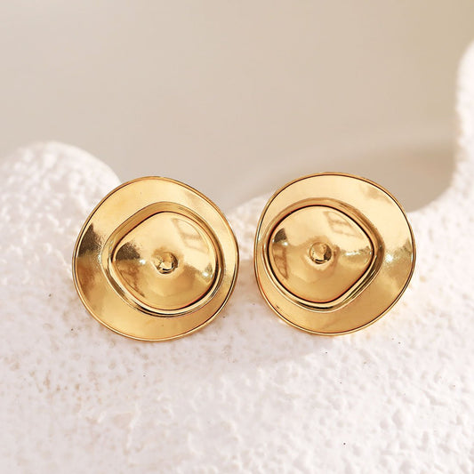 Boucles d'oreilles bouton rond à clip