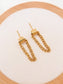 Boucles d'oreilles chaînes dorées