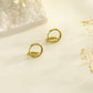Boucles d'oreilles dorées mini créoles avec cercle