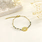 Bracelet chaîne avec couleur et pendentif rond