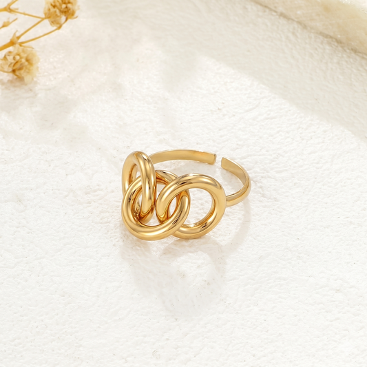 Bague Ajustable Anneaux Entrelacés