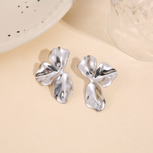 Boucles d'Oreilles Pétales Ondulées