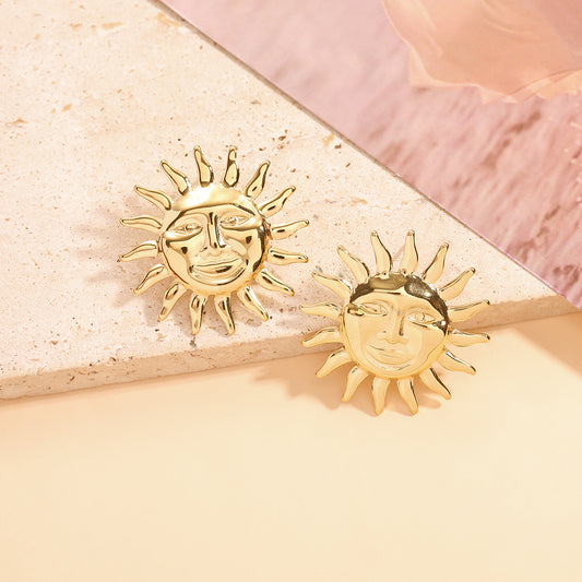 Boucles d'Oreilles Soleil Doré