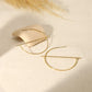 Golden barred hoop earrings