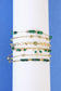 Bracelets multiples vert fleurs