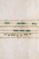 Bracelets multiples vert fleurs