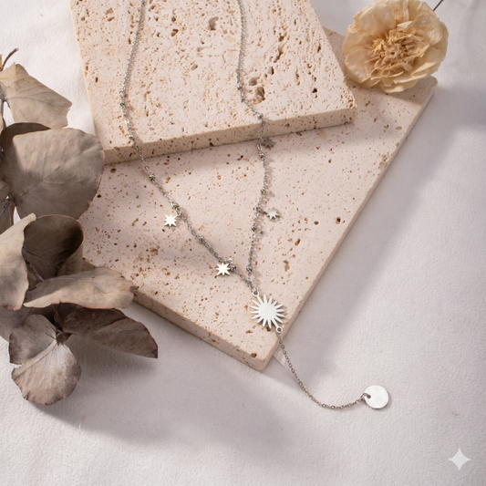 Collier soleil et étoile en Y