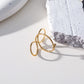 Bague dorée ajustable en forme de 8