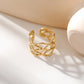 Bague dorée ajustable multi losange