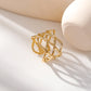 Bague dorée ajustable multi losange