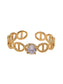 Bague dorée avec strass