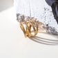 Bague dorée ajustable multi lignes