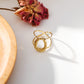 Bague dorée ajustable cercle double ligne