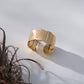 Bague dorée ajustable écaille
