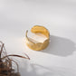 Bague dorée ajustable écaille