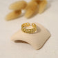Bague dorée maillons