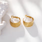 Boucles d'oreilles dorées créoles épaisses