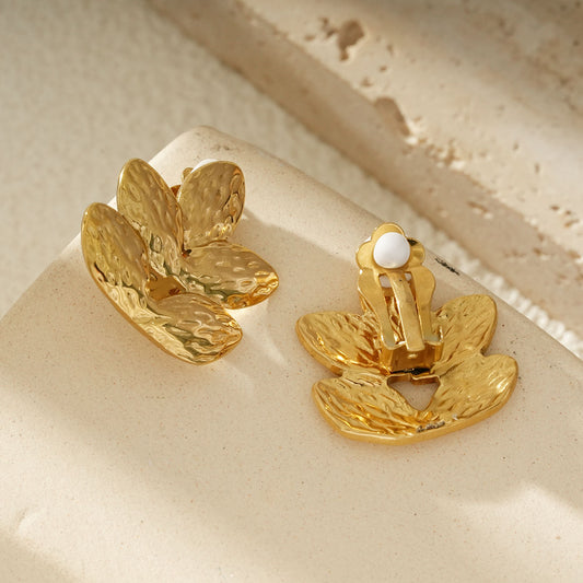 Boucles d'Oreilles Feuille À Clip