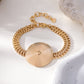 Bracelet épais maillons avec cercle de diamètre 3,3cm