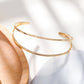 Bracelet jonc doré ajustable double ligne simple