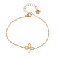 Bracelet doré chaîne trèfle