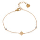 Bracelet chaîne dorée strass et étoile