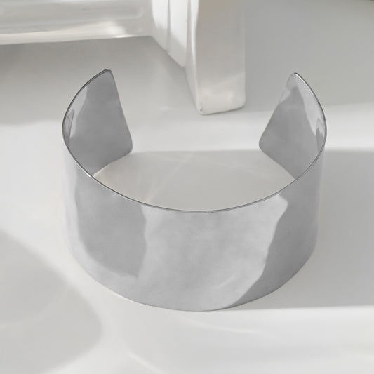 Bracelet Argenté Manchette Large