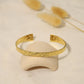 Bracelet jonc doré martelé ajustable par l'avant