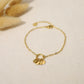 Bracelet chaînes avec cercle et pendentifs ronds