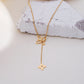 Collier chaîne dorée avec fleur en Y