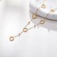 Collier doré avec multi cercle en Y