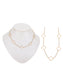 Collier doré chaîne avec 5 trèfles