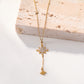 Collier chaîne dorée avec pendentif étoiles