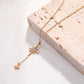 Collier chaîne dorée avec pendentif étoiles