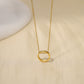Collier doré chaîne avec cercle