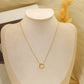 Collier doré chaîne avec cercle