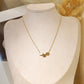 Collier chaîne dorée avec triple pastille