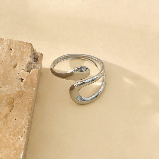 Bague Argentée Ouverture par Devant