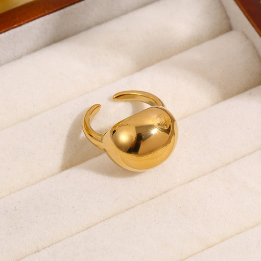 Bague Dorée Hémisphère en Relief