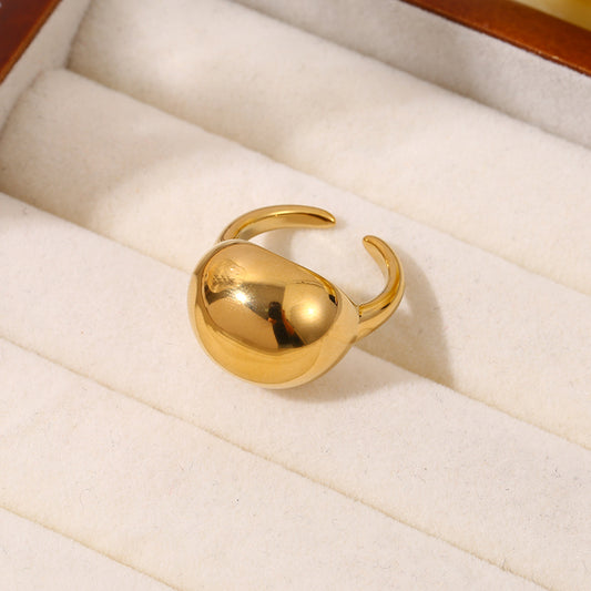 Bague Dorée Hémisphère en Relief