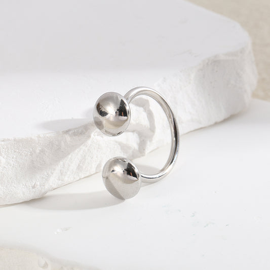 Bague Boutons Brillants Sur Pointes