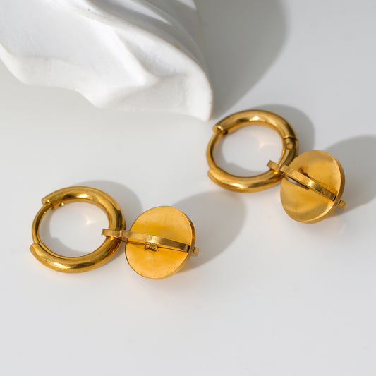 Boucles d'Oreilles Mini Créoles avec Cercles Croisés