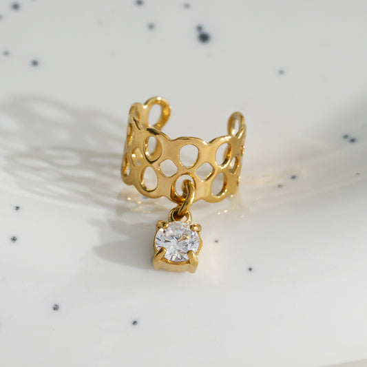 Bague d'oreilles Earcuff avec Strass Pendentif