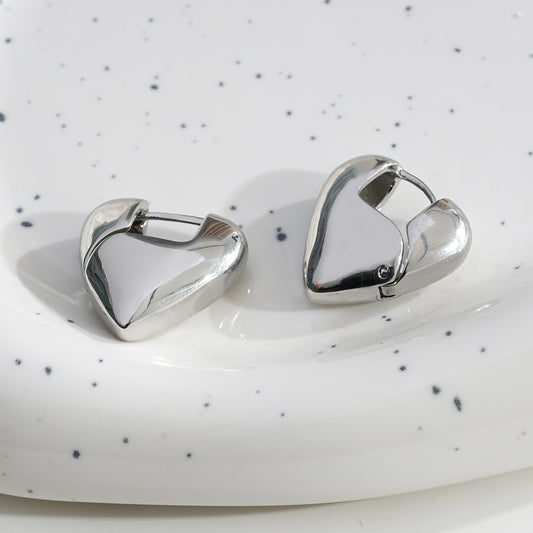 Boucles d'oreilles Argentée Cœur