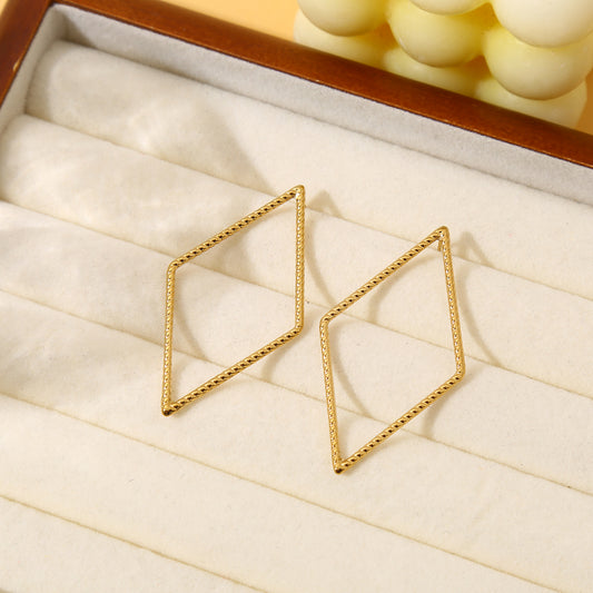 Boucles d'oreilles losange dorées