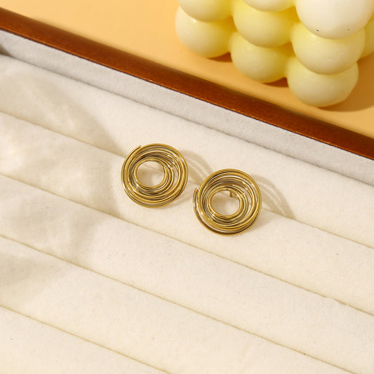 Boucles d'oreilles puce d'oreille spirale