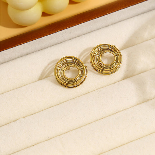 Boucles d'oreilles puce d'oreille spirale