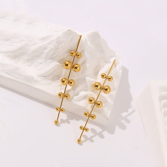 Boucles d'oreilles lignes avec boucles