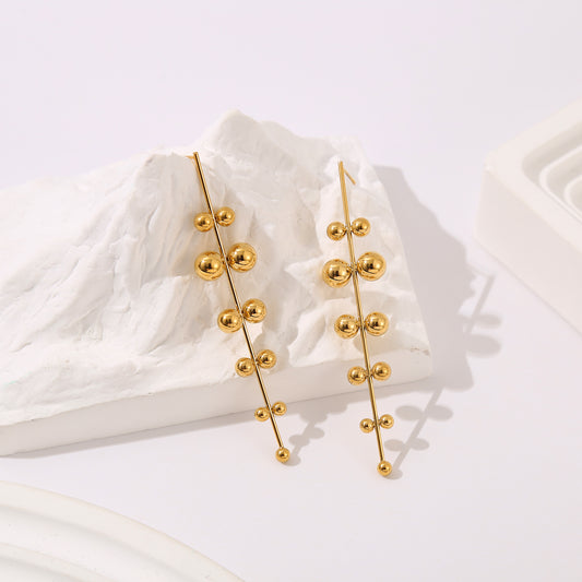 Boucles d'oreilles lignes avec boucles
