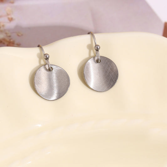 Boucles d'oreilles argentées brossées argentées